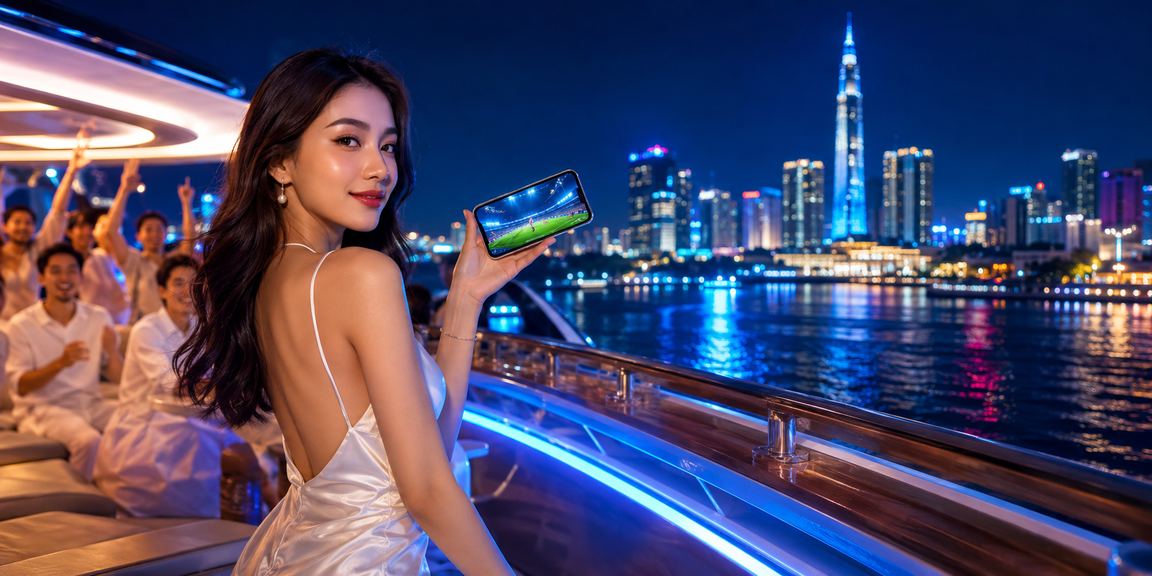 Khung cảnh neon Hồ Chí Minh với người chơi cá cược esports trực tuyến